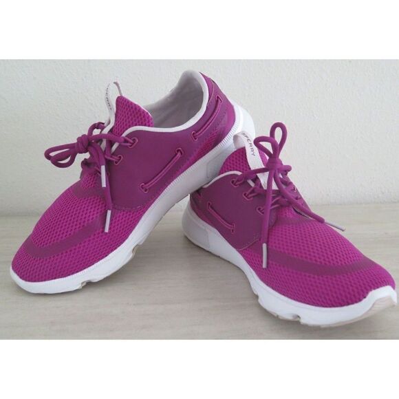 Sperry STS85682 Women's Sz 9.5 Magenta Topsider 7 Seas 3 Eye Boating Shoes $90+ - Picture 2 of 12